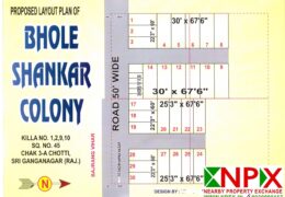 Plot 25×67 For Sale in Bhole Shankar Colony