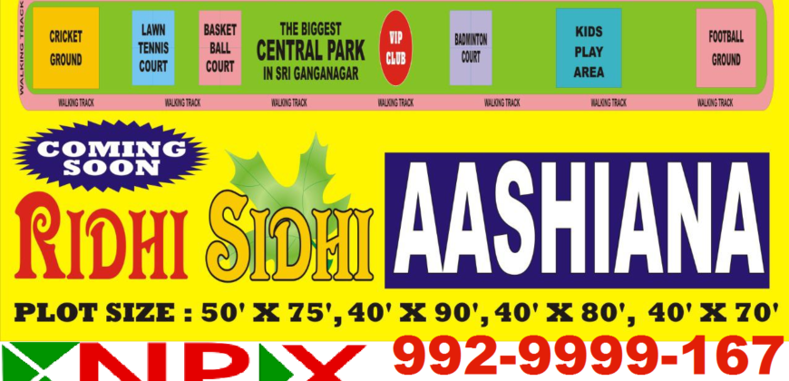 FOR SALEPlot 50X90 For Sale in RIDHI SIDHI AASHIANA @ Rs.5500000