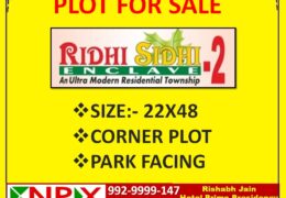 PLOT FOR SALE IN RIDHI SIDHI ENCLAVE 2nd 22X48