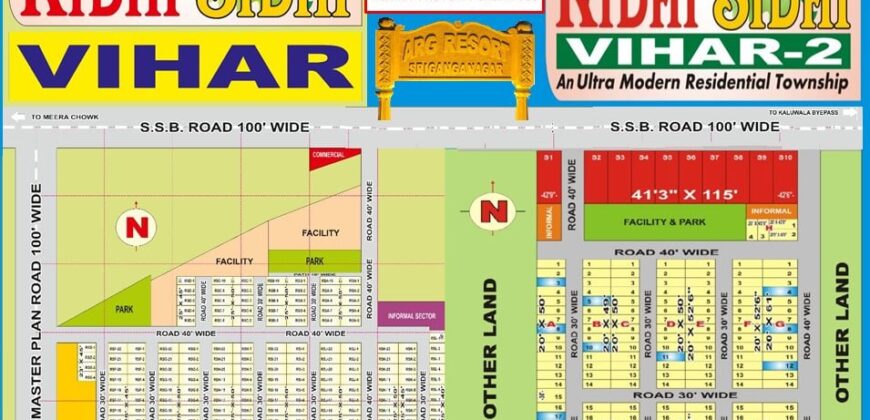 20X52.5 PLOT FOR SALE IN RIDHI SIDHI VIHAR-2nd.