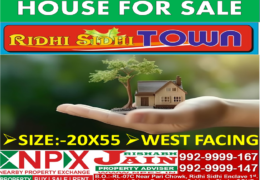 BEST HOUSE FOR SALE IN RIDHI SIDHI TOWN
