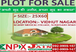 PLOT FOR SALE IN VIDHUT NAGAR