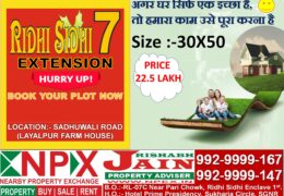 PLOTS FOR SALE IN RIDHI SIDHI 7th.