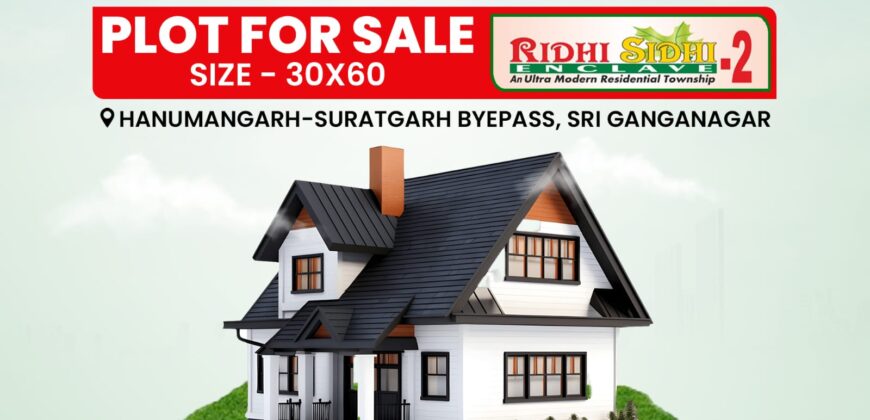 RESIDENTIAL PLOT FOR SALE IN RIDHI SIDHI 2nd.