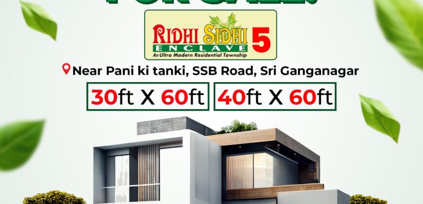 PLOTS FOR SALE IN RIDHI SIDH 5th.