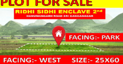 URGENT PLOT FOR SALE IN RIDHI SIDHI 2nd.