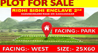 URGENT PLOT FOR SALE IN RIDHI SIDHI 2nd.